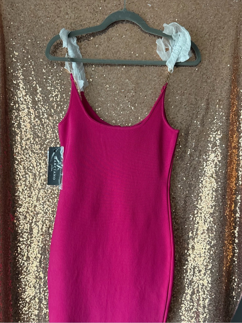 Marciano Hot Pink Slim Fit Camisole Dress